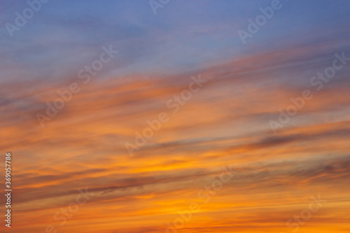 red sky with clouds on sunset in the evening © Nature Peaceful 