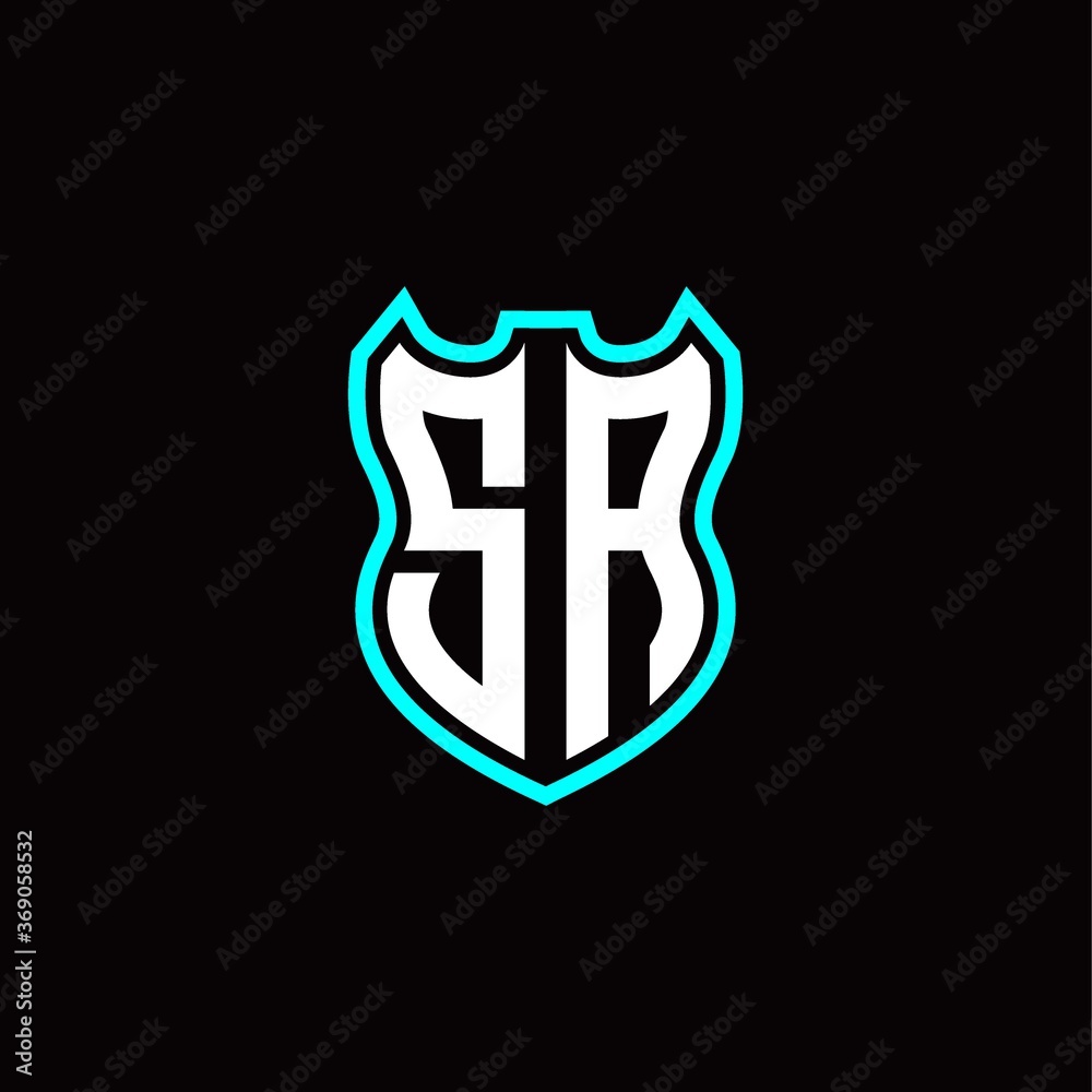 S A initial logo design with shield shape S A initial logo design with shield shape