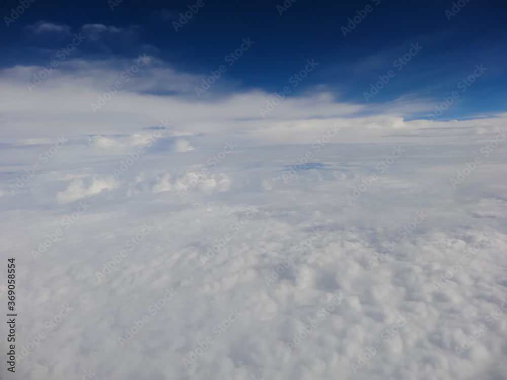 The earth of the cloud spreading in the empty world