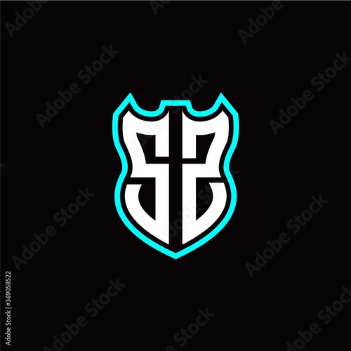 Free Download S Z initial logo design with shield shape - GFXLoad