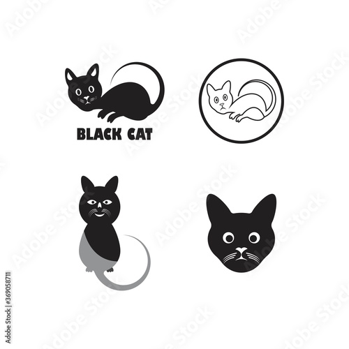 Fototapeta Naklejka Na Ścianę i Meble -  Cat logo illustration icon