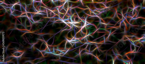 abstract black background with colorful lights