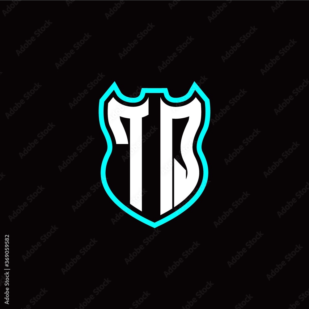 T Q initial logo design with shield shape T Q initial logo design with shield shape