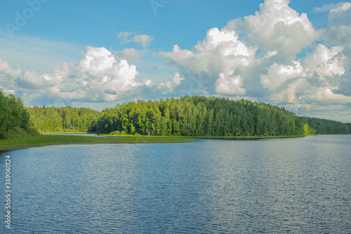 lake flooded with sunlight