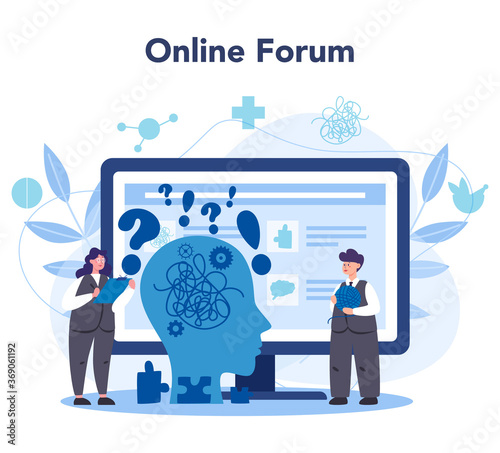 Professional psychologist online service or platform. Therapist
