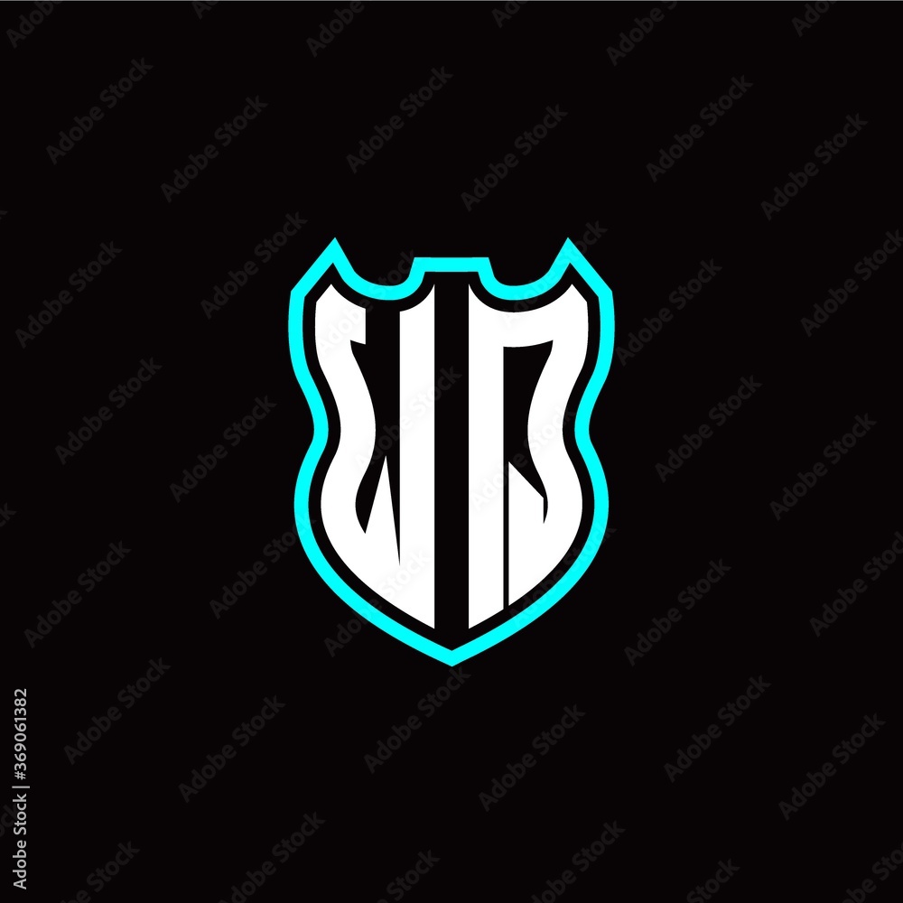 W Q initial logo design with shield shape W Q initial logo design with shield shape