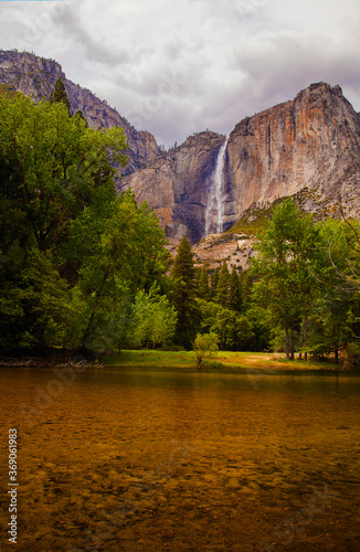 Upper Yosemite falls in Yosemite National Park in California