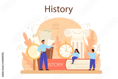 History concept. History school subject. Idea of science