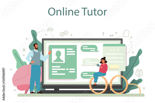 Psychology online service or platform. Mental and emotional