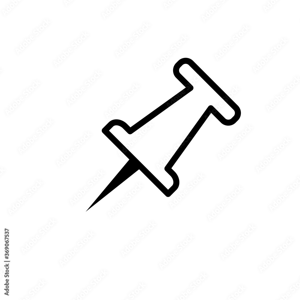Paper Pin Icon Vector Illustration Design