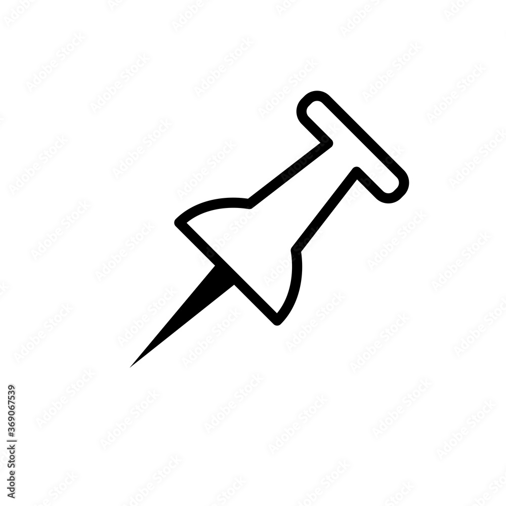 Paper Pin Icon Vector Illustration Design Paper Pin Icon Vector Illustration Design
