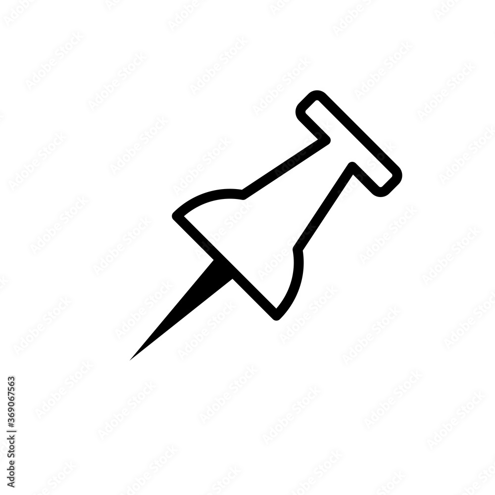 Paper Pin Icon Vector Illustration Design Paper Pin Icon Vector Illustration Design