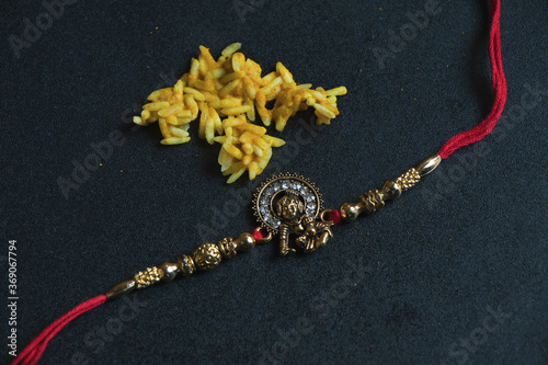 Indian festival: A traditional Indian wrist band which is a symbol of love between Brother and Siste photo