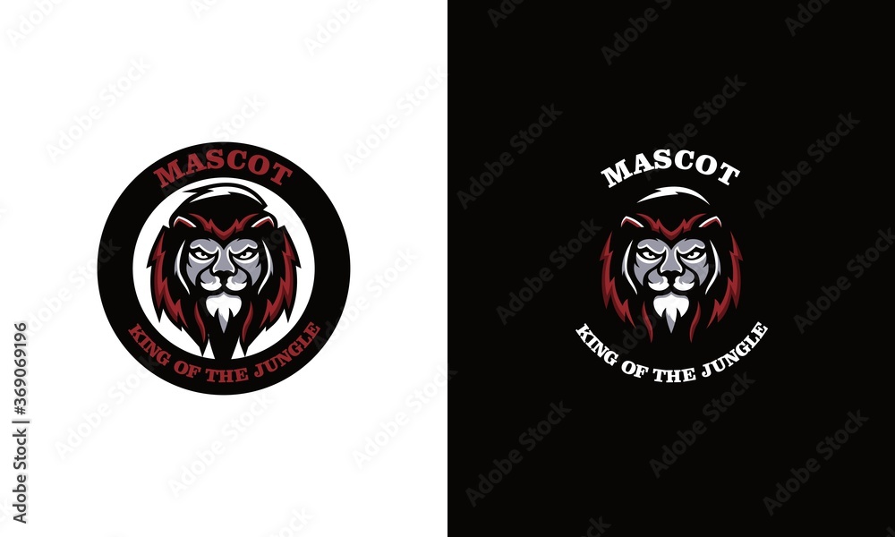Ilustration vector graphic of Lion head circle logo template vector icon Ilustration vector graphic of Lion head circle logo template vector icon