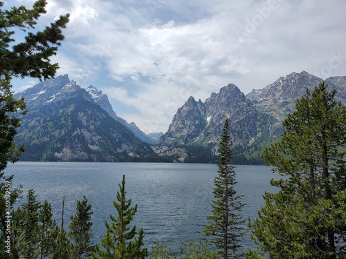 Tetons in the distance in Wyoming