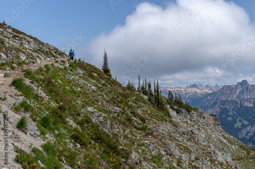 Hiking scenes in the beautiful North Cascades wilderness. photo