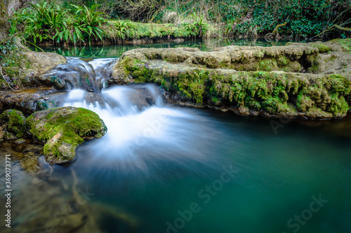 Small waterfall in the forest