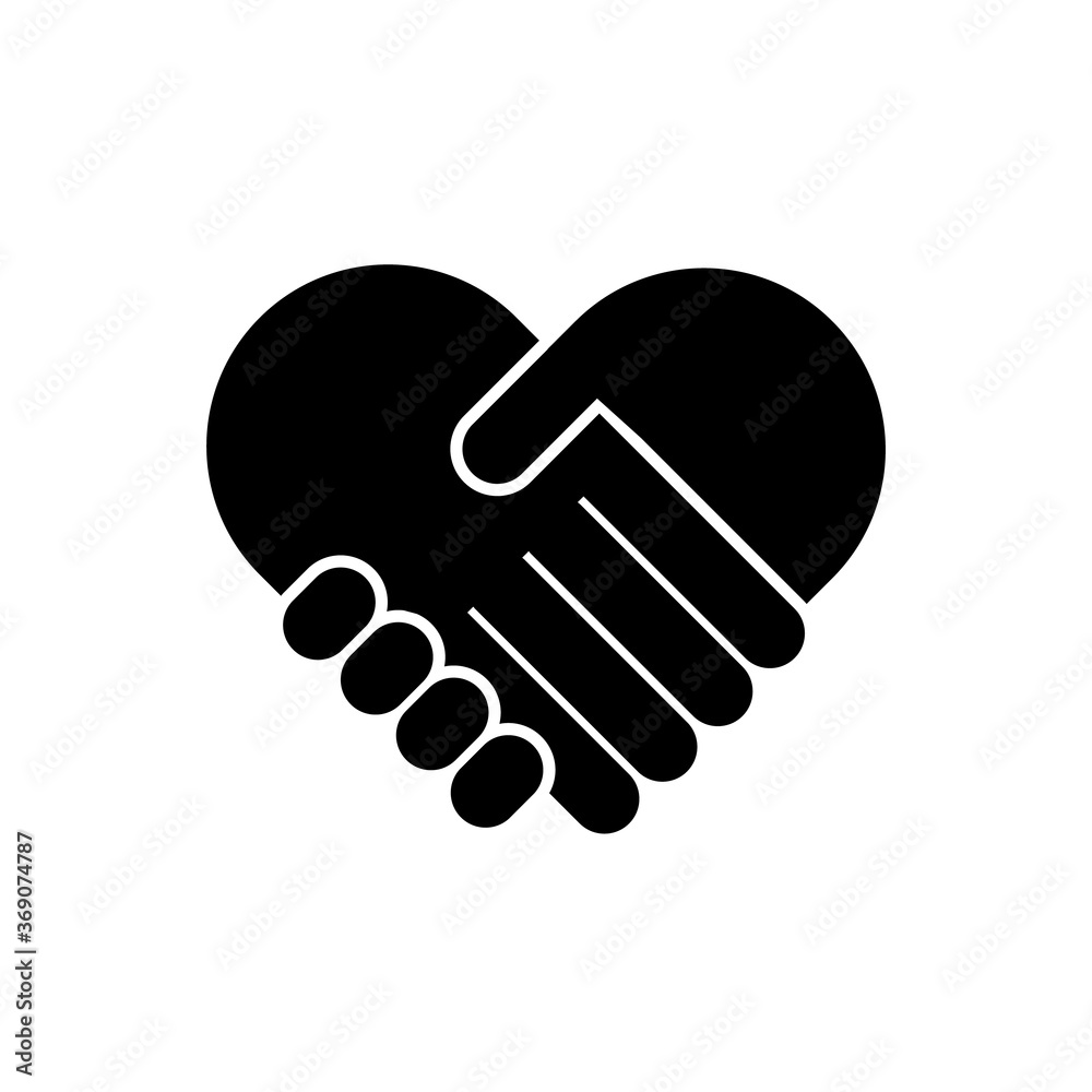 Heart icon, heart and hands, friendship, love icon isolated on white background Heart icon, heart and hands, friendship, love icon isolated on white background