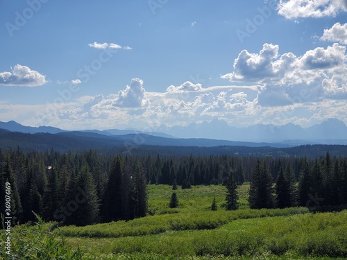 Landscape in the Tetons Valley in Wyoming
