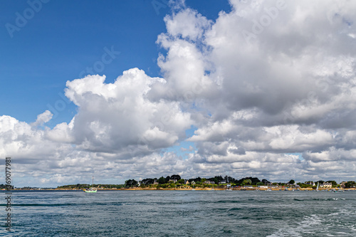 the island of Gavrinis, in the Gulf of Morbihan, in Brittany photo