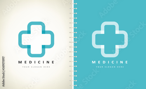 Medical cross logo. Medical center vector design.