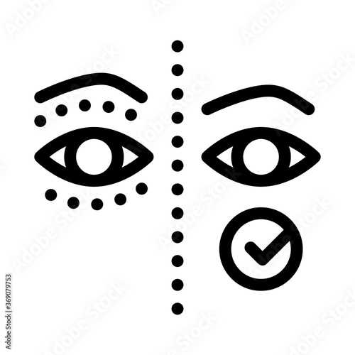 medical eyelid surgery icon vector. medical eyelid surgery sign. isolated contour symbol illustration