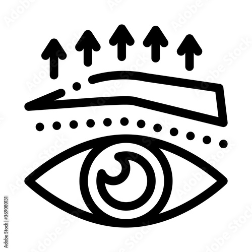 eyelid surgery before and after icon vector. eyelid surgery before and after sign. isolated contour symbol illustration
