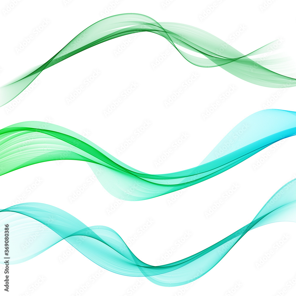 Set of abstract vector waves. background picture. eps 10