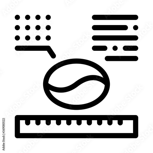 coffee size icon vector. coffee size sign. isolated contour symbol illustration