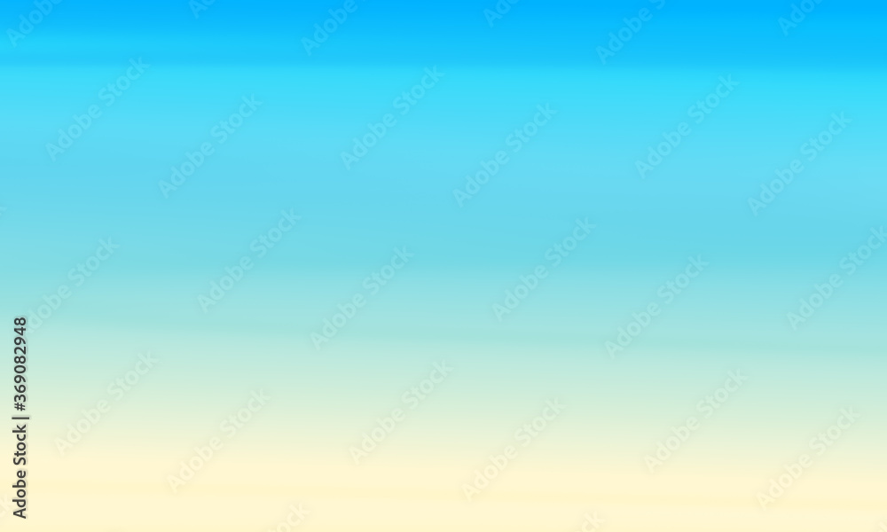 Blue sea and yellow sand gradient paper background.Summer beach. Abstract watercolor background