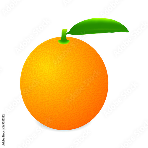 Orange fruit isolated on white background.