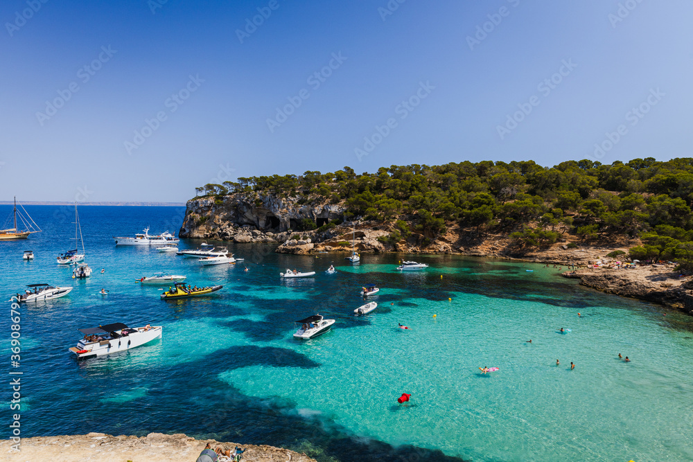 Naklejka premium Mallorca Holidays 2020 blue Cala del Mago