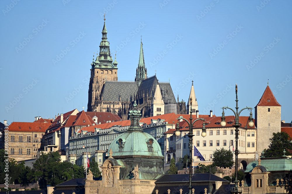 Prague Castle cityscape Czech republic