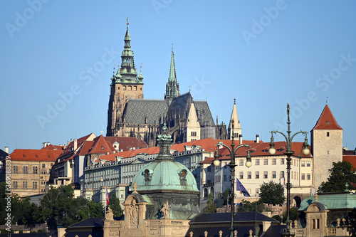 Prague Castle cityscape Czech republic