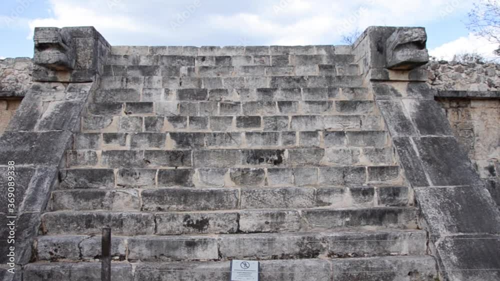 Stairs of Venus Platform in the Great Plaza at Chichen Itza archaeological site. Stairs of Venus Platform in the Great Plaza at Chichen Itza archaeological site.