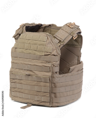 Schilderij op canvas Military Desert Bulletproof Vest Turned To Side
