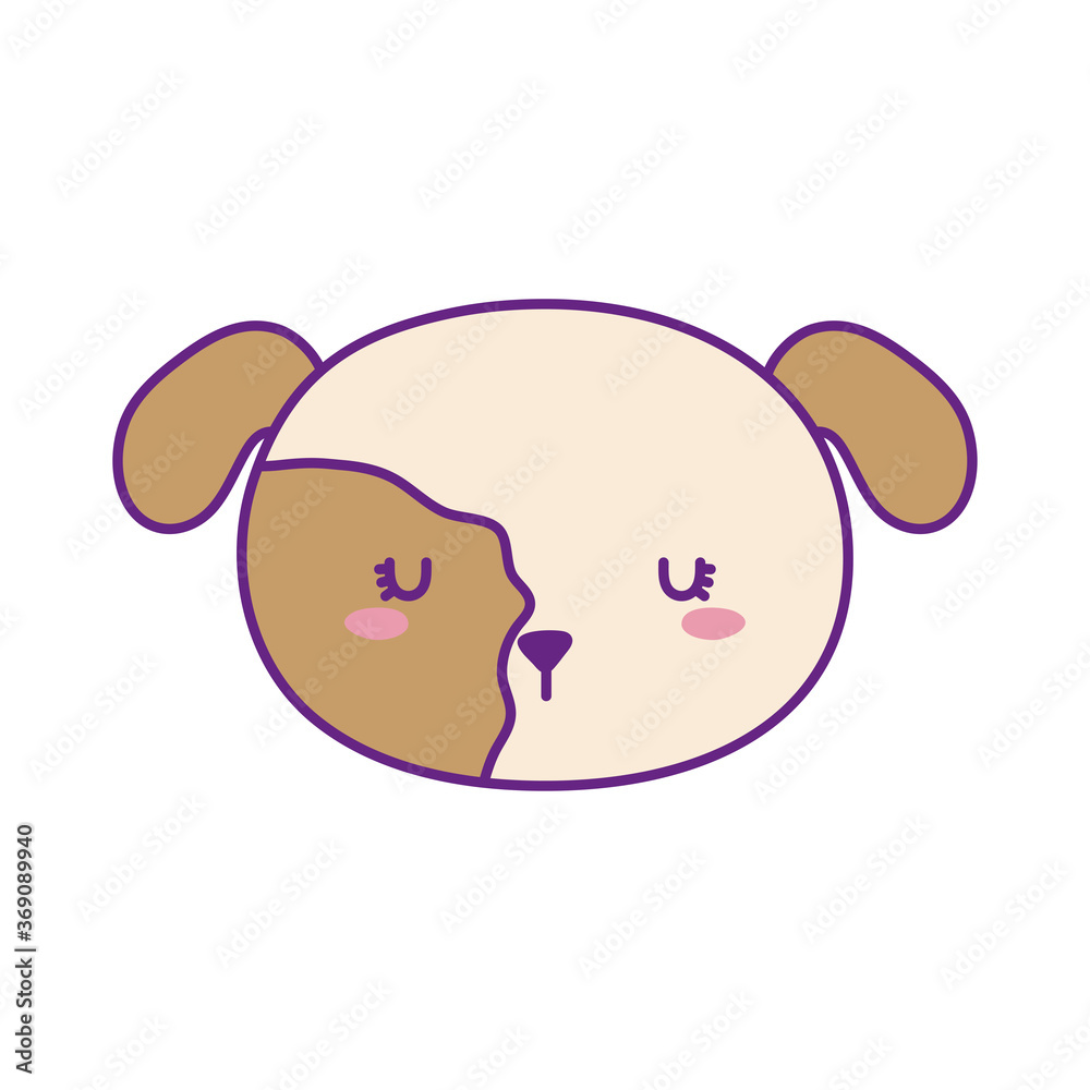 Dog face line and fill style icon design, mascot pet animal nature cute puppy canine and domestric theme Vector illustration Dog face line and fill style icon design, mascot pet animal nature cute puppy canine and domestric theme Vector illustration