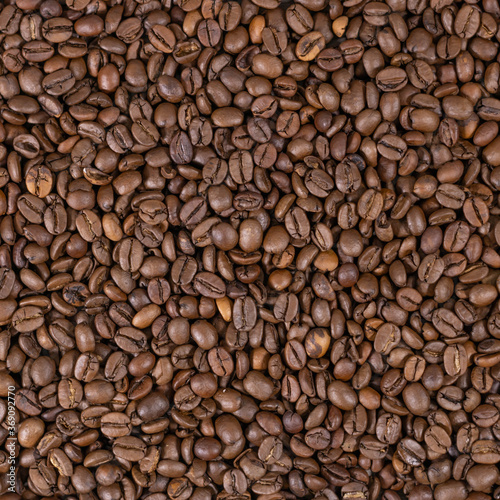 Grains of coffee. Photo for the background on the theme of coffee.