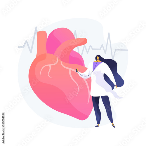 Hearing screening abstract concept vector illustration. Hearing loss evaluation quick test, ear problem screening, diagnosis, sound signal, disability detection, audiologist abstract metaphor.