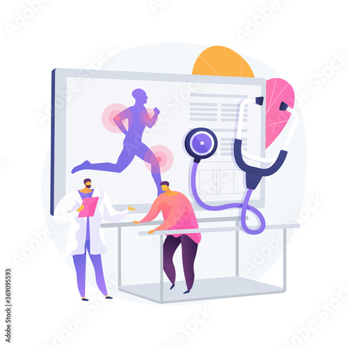Sport medicine abstract concept vector illustration. Orthopaedic medical services, physician specialist, sport injury rehabilitation, pain management, medicine for athletes abstract metaphor.