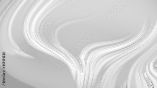 Abstract white gray background with waves luxury. 3d illustration, 3d rendering.