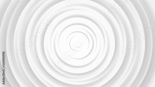 White gray circles abstract background.3D illustration with paper cut style.