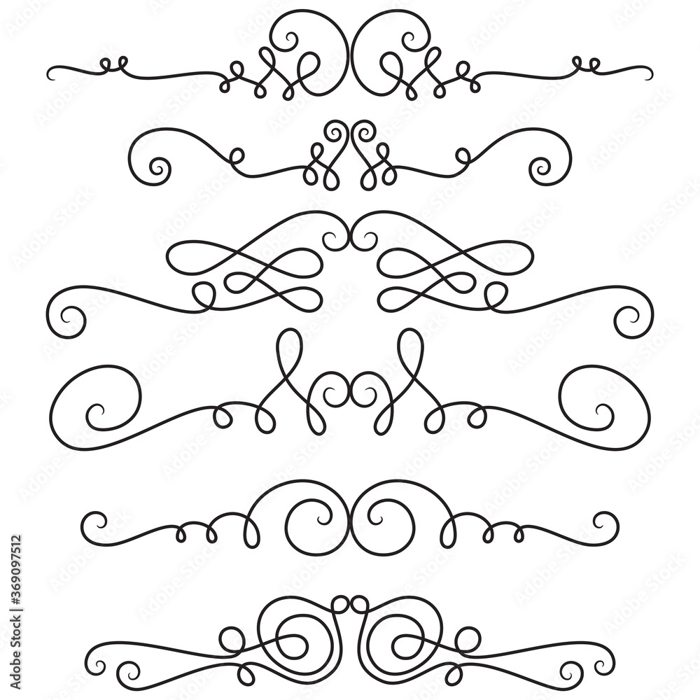 vector set of decorative vignettes vector set of decorative vignettes