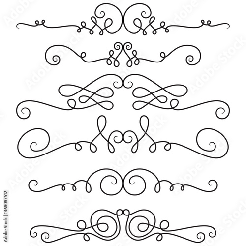 vector set of decorative vignettes