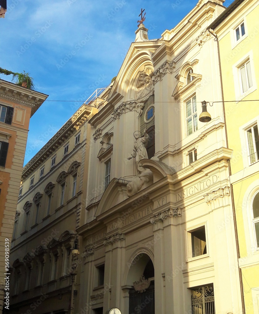 A different angle of a building in Rome