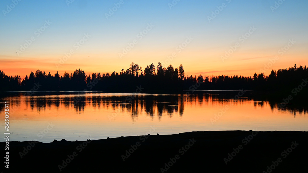 Lake Manzanita. Lassen Volcanic National Park Wildflowers, California, USA Lake Manzanita. Lassen Volcanic National Park Wildflowers, California, USA