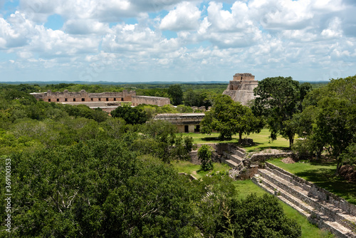 Mayan ruins on the jungle photo