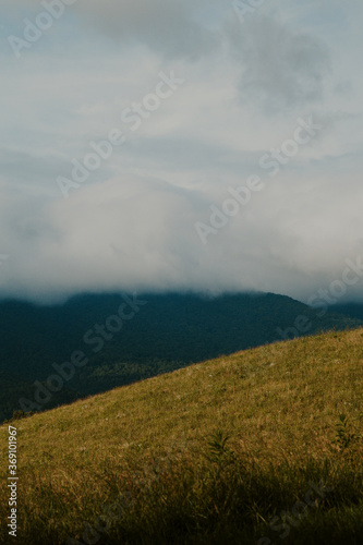 clouds over the mountains