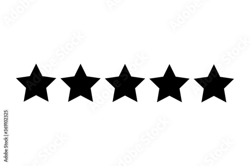 Fototapeta Naklejka Na Ścianę i Meble -  Five stars rating vector icon