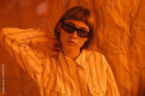 Stylish modern woman in sunglasses